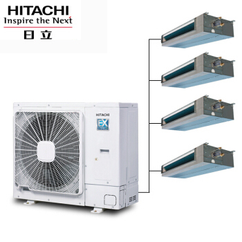 日立HITACHI中央空调家用一拖一风管机全直